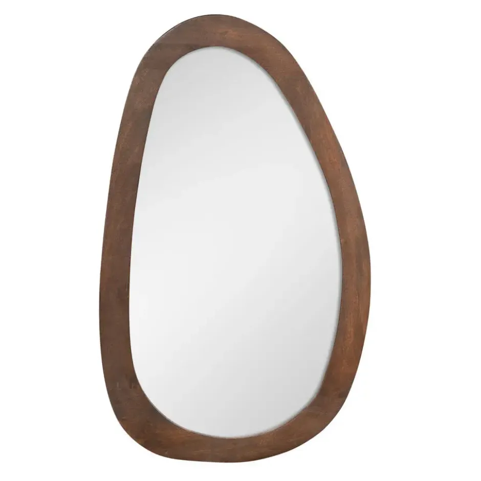 Spiegel Organisch Bruin Hout - 60x3x100cm - Lou