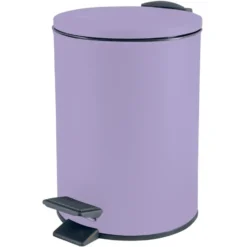 Spirella Pedaalemmer Cannes - lila paars - 3L - metaal - 17x25 cm