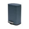 Spirella Pedaalemmer Venice - petrol blauw - 5L - metaal - 21 x 30 cm