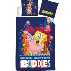 Sponge Bob Dekbedovertrek - Buddies - Eenpersoons - 140 x 200 cm - 65 x 65 cm