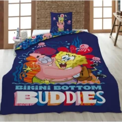 Sponge Bob Dekbedovertrek - Buddies - Eenpersoons - 140 x 200 cm - 65 x 65 cm
