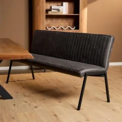 StarFurn - Eetkamerbank Tivoli Bull 185 cm - antraciet