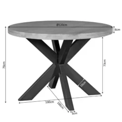 StarFurn - Eettafel Dakota rond ø120 cm - naturel
