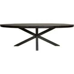 StarFurn - Eettafel Denver 160 cm ovaal - zwart