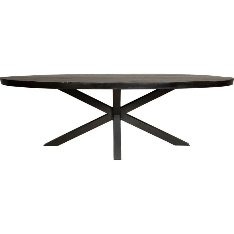 StarFurn - Eettafel Denver 160 cm ovaal - zwart