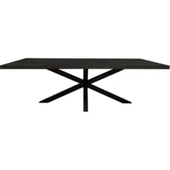 StarFurn - Eettafel Denver 160 cm rechthoek - zwart