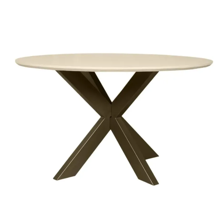 StarFurn - Eettafel Madison ø150 cm - zand/brons