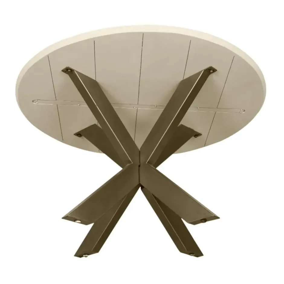 StarFurn - Eettafel Madison ø150 cm - zand/brons