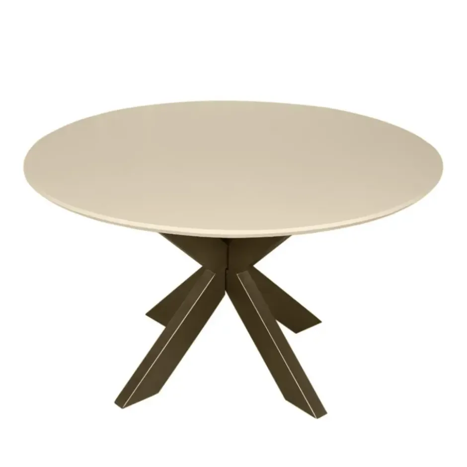 StarFurn - Eettafel Madison ø150 cm - zand/brons