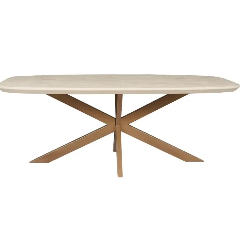 StarFurn - Eettafel Madison 160 cm Deens Ovaal - zand/brons
