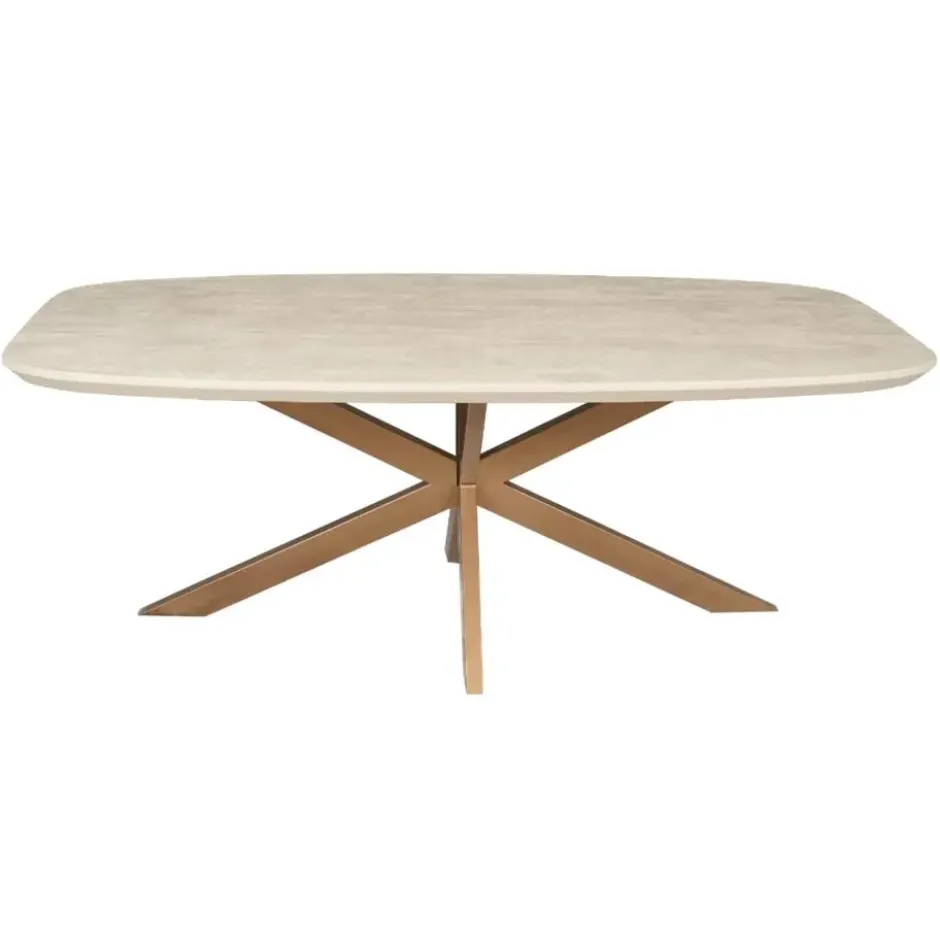 StarFurn - Eettafel Madison 160 cm Deens Ovaal - zand/brons