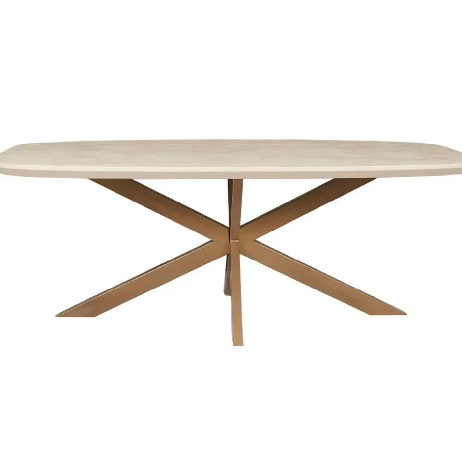 StarFurn - Eettafel Madison 240 cm Deens Ovaal - zand/brons