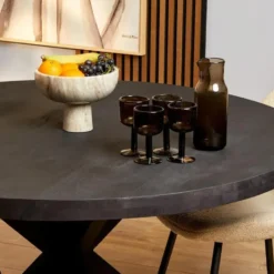 StarFurn - Ronde eettafel Denver - ø150 cm - zwart
