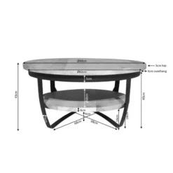 StarFurn - Salontafel Paras ø90 cm - licht mangohout
