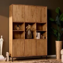 StarFurn - Vakkenkast Madison XL 135 cm - naturel