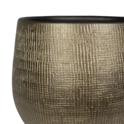 Steege Plantenpot - modern design - goudkleurig - 32 x 32 cm
