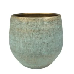 Steege Plantenpot - moderne look - blauw - 26 x 25 cm