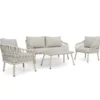 Stoel en Bank Loungeset 4 personen Rope Zand/Beige Coco Serra