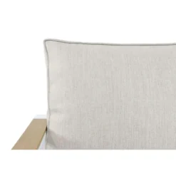 Stoel en Bank Loungeset 5 personen Aluminium/Polywood (teakfinish) Wit