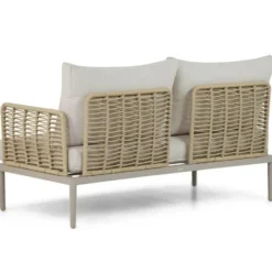 Stoel en Bank Loungeset 4 personen Wicker/Aluminium/Aluminium/wicker Taupe