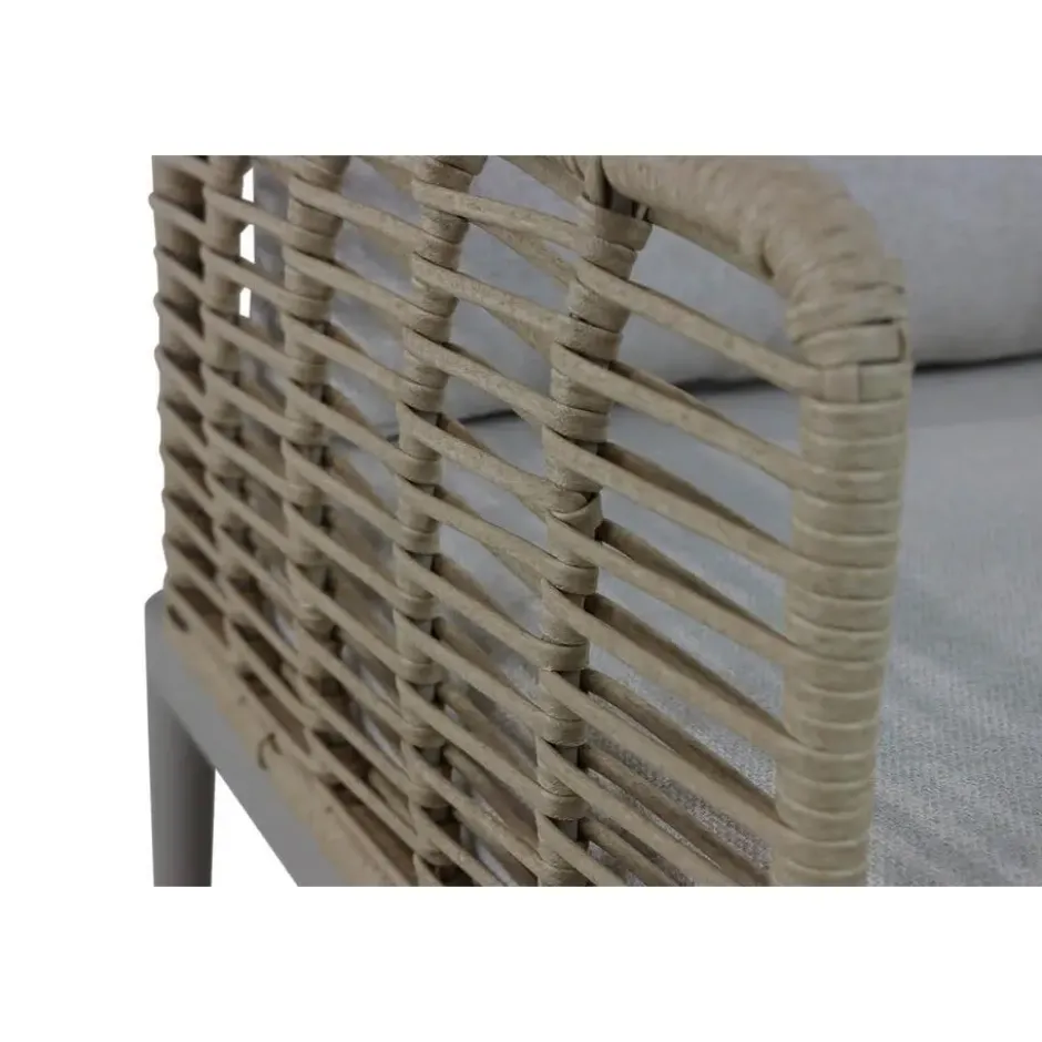 Stoel en Bank Loungeset 4 personen Wicker/Aluminium/Aluminium/wicker Taupe