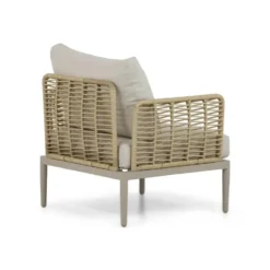 Stoel en Bank Loungeset 4 personen Wicker/Aluminium/Aluminium/wicker Taupe