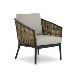 Stoel en Bank Loungeset 4 personen Aluminium/wicker Grijs Lifestyle Garden
