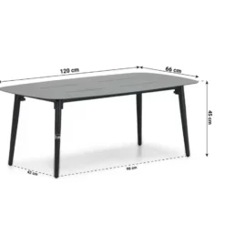 Stoel en Bank Loungeset 4 personen Aluminium/wicker Grijs Lifestyle Garden