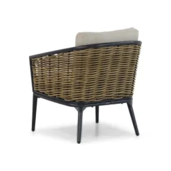 Stoel en Bank Loungeset 4 personen Aluminium/wicker Grijs Lifestyle Garden