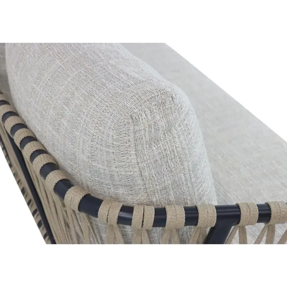 Stoel en Bank Loungeset 5 personen Aluminium/rope Grijs Lifestyle Garden