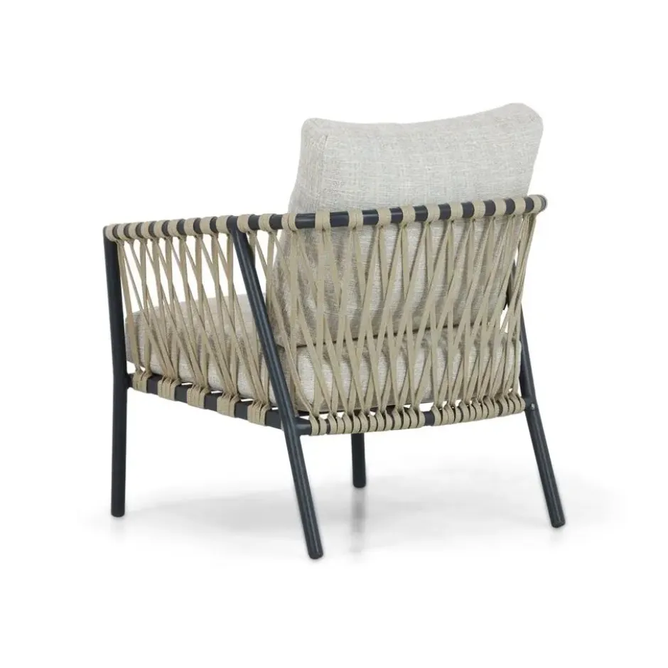 Stoel en Bank Loungeset 5 personen Aluminium/rope Grijs Lifestyle Garden