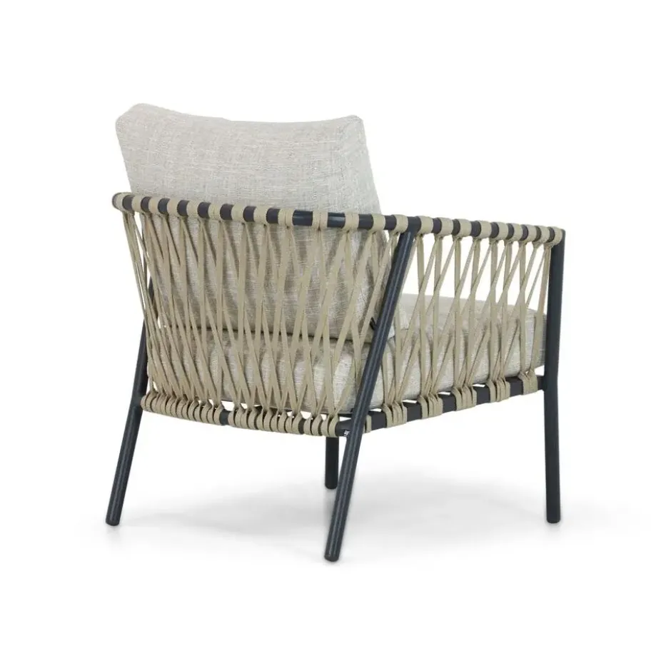 Stoel en Bank Loungeset 5 personen Aluminium/rope Grijs Lifestyle Garden