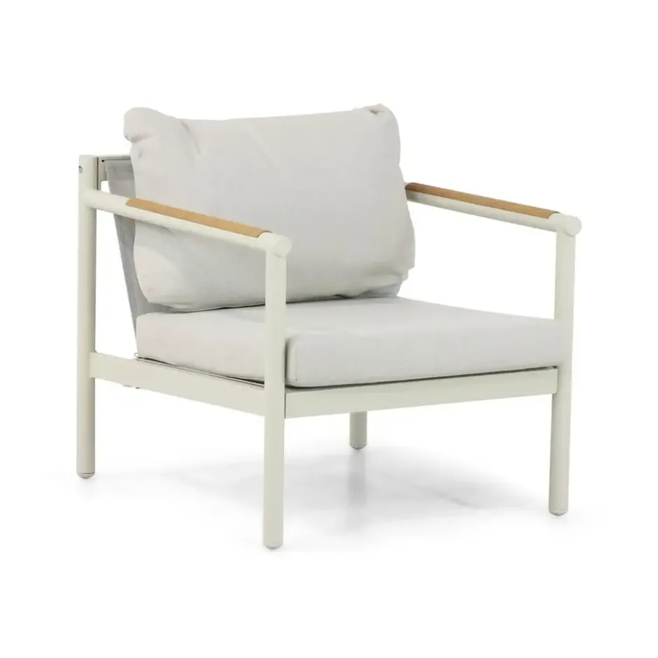 Stoel en Bank Loungeset 5 personen Aluminium Taupe Lifestyle Garden Furniture