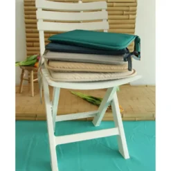 Stof Textile Home stoelkussens - emerald groen - 38 x 38 x 3 cm