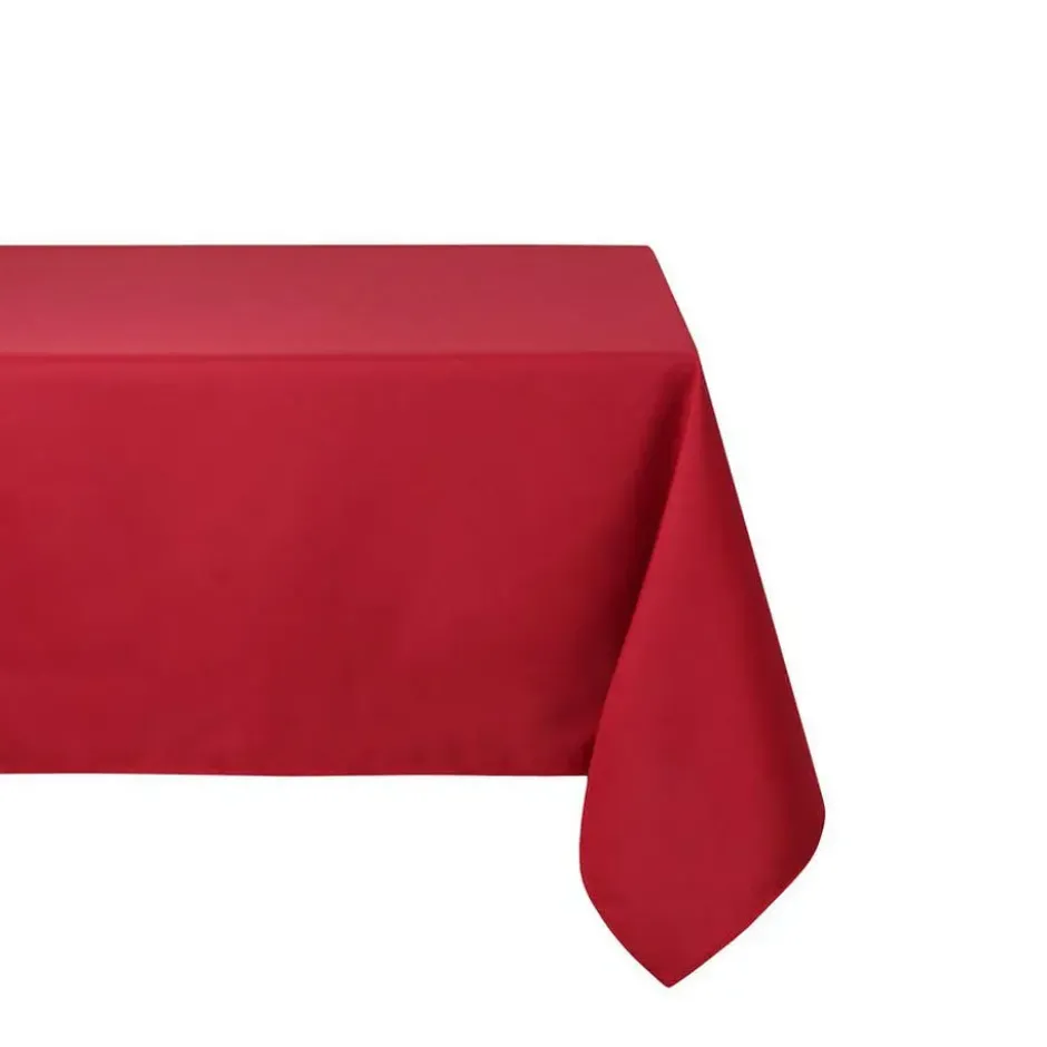 Stof Textiles Tafelkleed - 145 x 240 cm - diep rood - Tafellaken