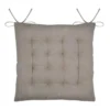 Stof Textile stoelkussen - beige - 38 x 38 x 4 cm