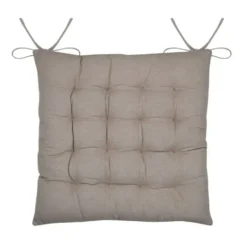 Stof Textile stoelkussen - beige - 38 x 38 x 4 cm