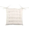 Stof Textile stoelkussen - gebroken wit - 40 x 40 x 4 cm