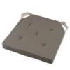 Stof Textile stoelkussen - taupe - 38 x 38 x 4 cm