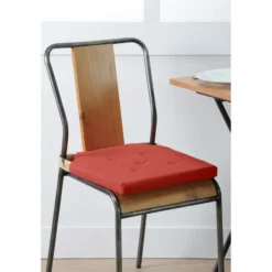 Stof Textile stoelkussen - terracotta - 38 x 38 x 4 cm