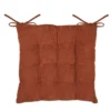 Stof Textile stoelkussen - wijnrood - 38 x 38 x 5 cm
