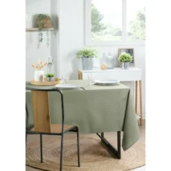Stof Textile Tafelkleed - 145 x 240 cm - salie groen - Tafellaken