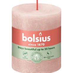 Stompkaars Rustiek - roze - 8xØ6,8 cm