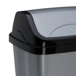 Storage Solutions Afvalemmer - 16L - grijs/zwart - klep deksel
