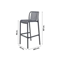 Stripe barstoel antraciet