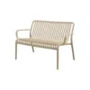 Stripe loungebank 2-zits - Taupe