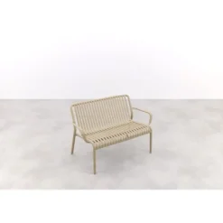 Stripe loungebank 2-zits - Taupe