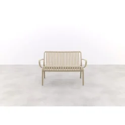 Stripe loungebank 2-zits - Taupe