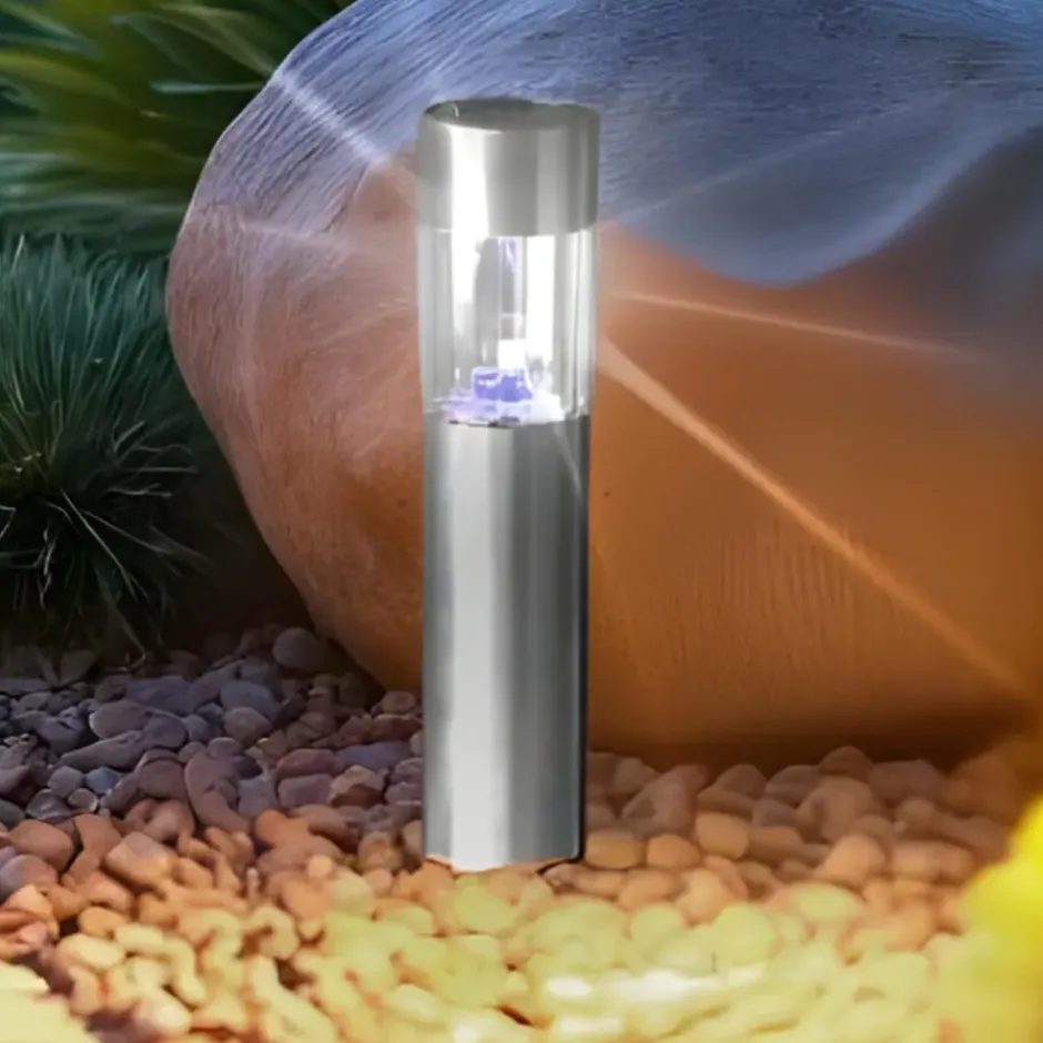 Sunnydays Tuinlampen / prikspot Solento - zilver - RVS - 30 cm