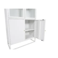 Svea - Noma vitrinekast - 80 x 190 cm - wit